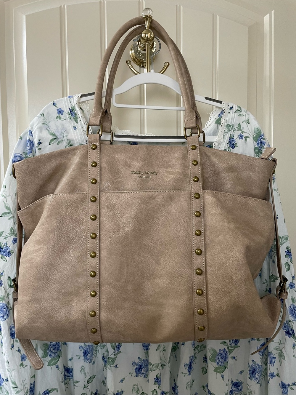 Darcy Marks London Taupe Studded Tote